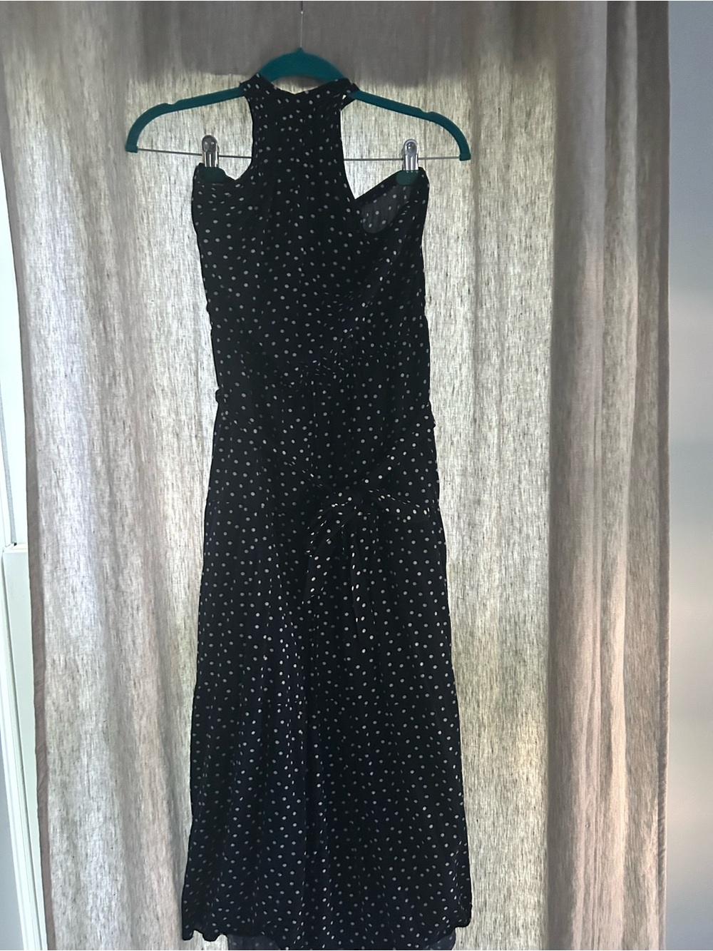 PRETTYGARDEN LIKE NEW POLKA DOT HALTER MAXI DRESS SMALL